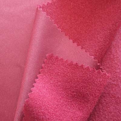 Factory supply 100%polyester tricot trinda fabric, 220gsm clinquant velvet fabric, 75d back side brushed cloth