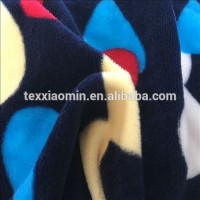 china supply print 100 polyester comfortable super soft tricot velvet fabric for winter clothes